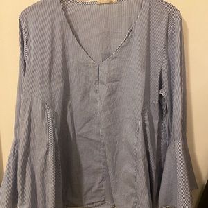 Striped Shirt with Puff Sleeves - Like New